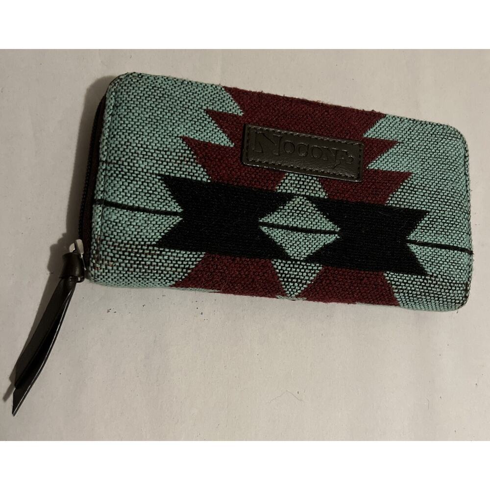 Women's Nocona Aztec Tapestry Serape Print Wallet Zip Up Closure Western